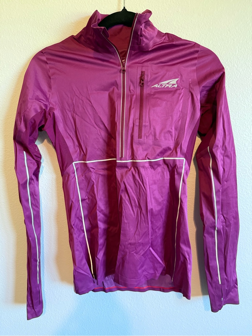 Altra Women's Purple Magenta Running Jacket with Reflective Accents